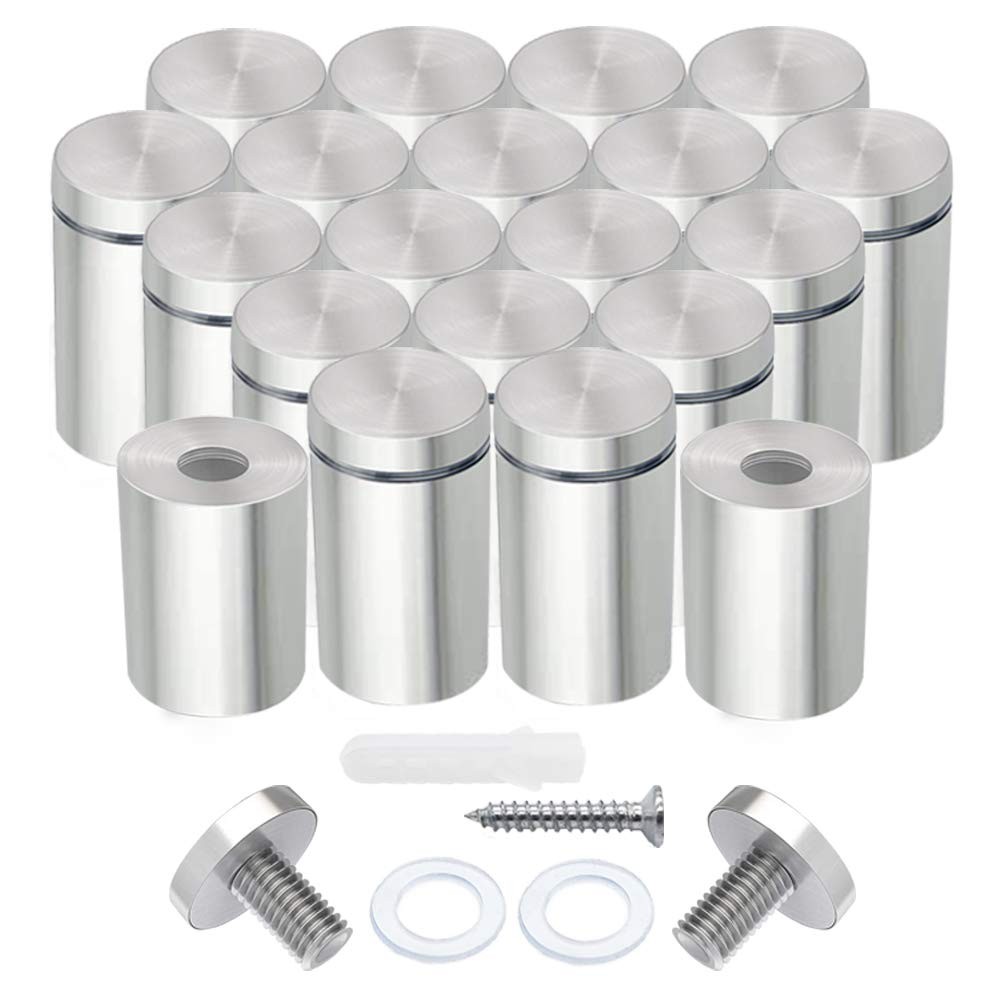 Stainless Steel Standoff Screws 20pcs 3/4 X 1 Inch Wall Standoff Sign Holders Sc