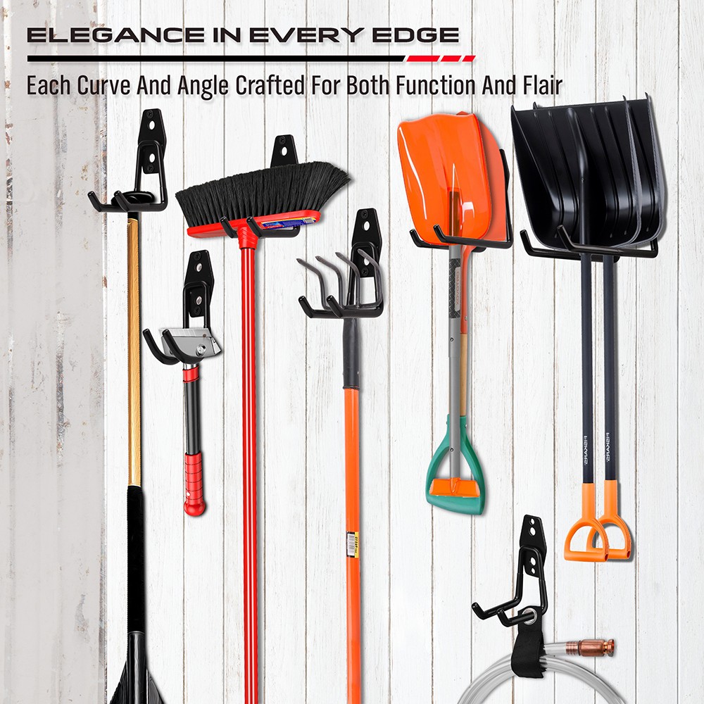 10-Pack Steel Garage Storage Utility Double Hooks Wall Organizer Tool Hanger H-D
