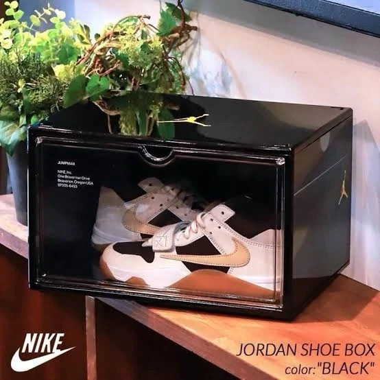 US SELLER -NIKE Black Plastic Shoe Box One Piece exclusively in Asia