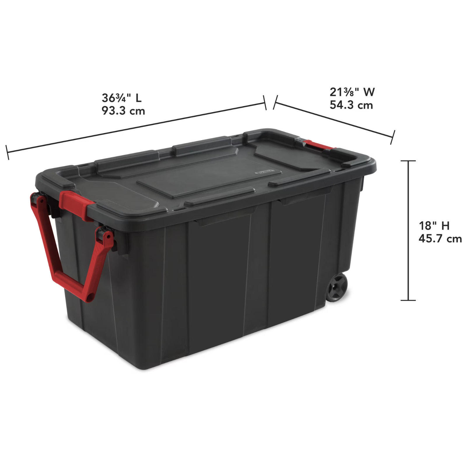 (2 Pack) Sterilite Extra-Large Wheeled Industrial Storage Bin, 40 Gallon