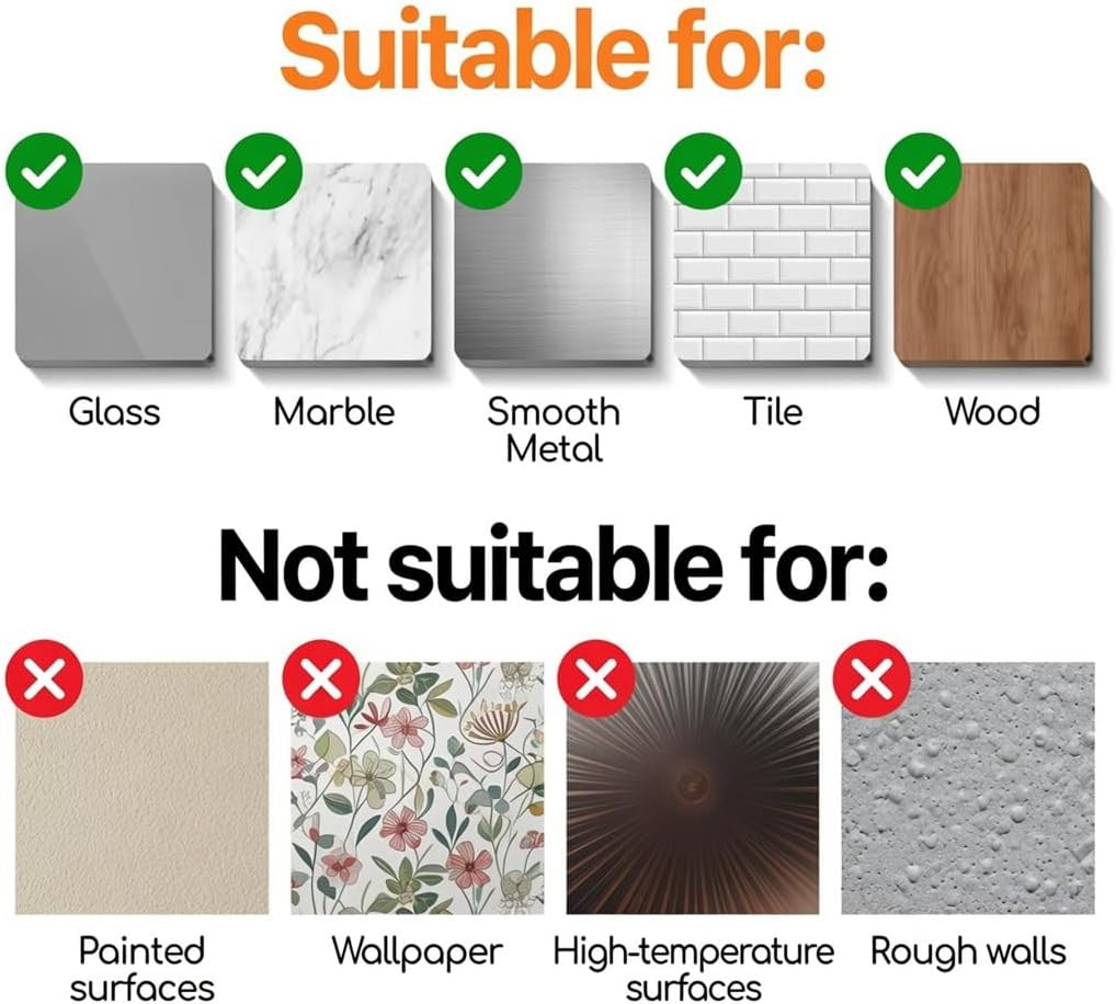 16 Pack Crystal Clear Adhesive Hooks for Hanging, Heavy Duty 22Lb | Sticky Hooks