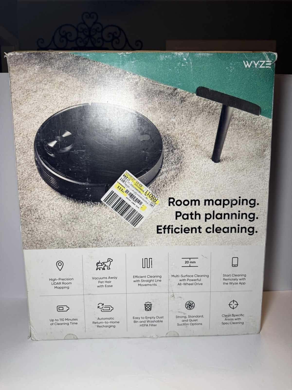 Wyze WVCR200S Robot Vacuum – Black with mapping brand new – **NEW**