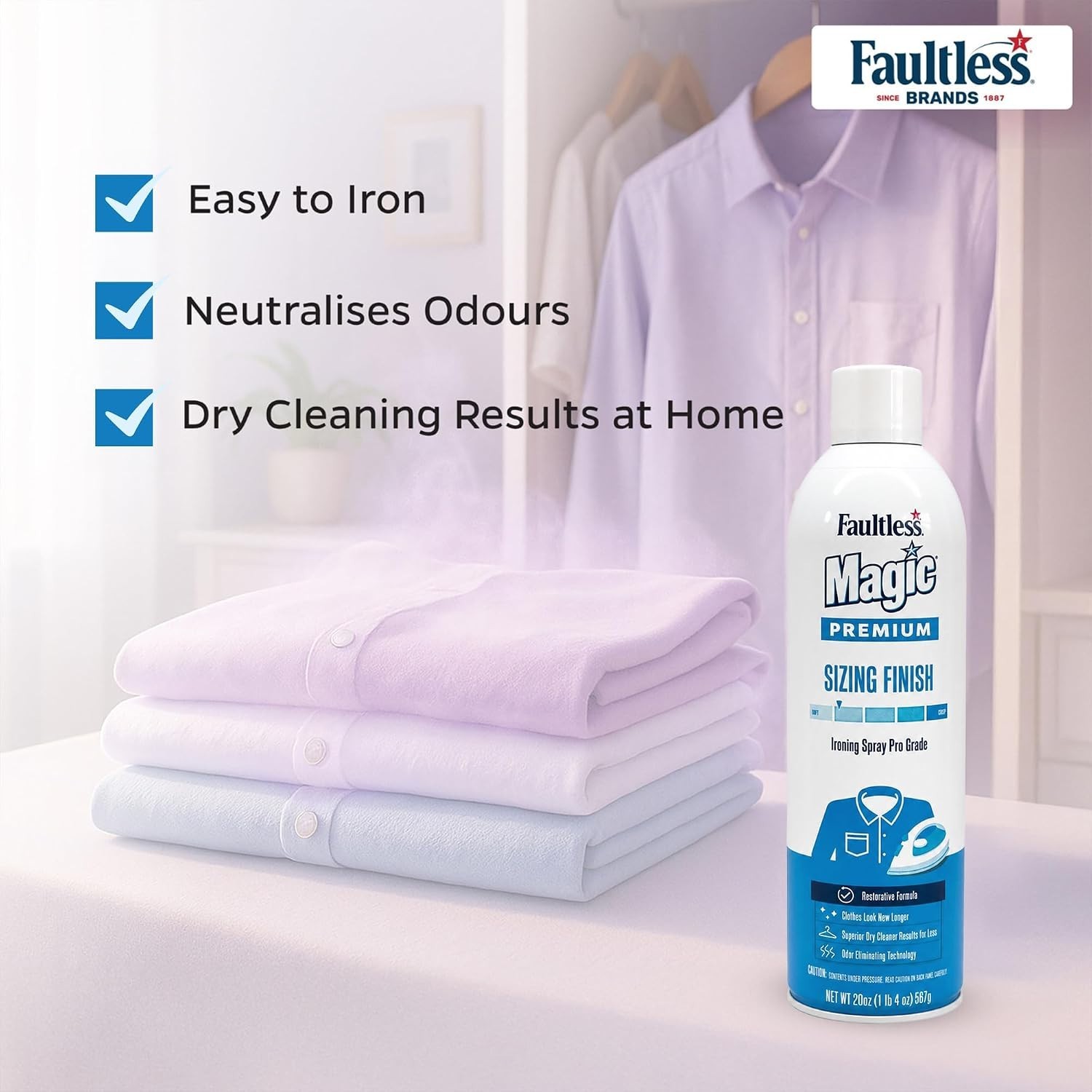 Faultless Starch 00502 Magic Sizing Fabric Finish, 20 oz, 20 Fl Oz