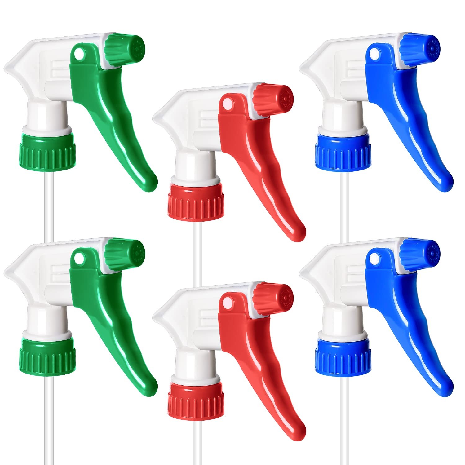 6 Pack Universal Spray Bottle Replacement Nozzle, Mist & Stream Trigger Spray…
