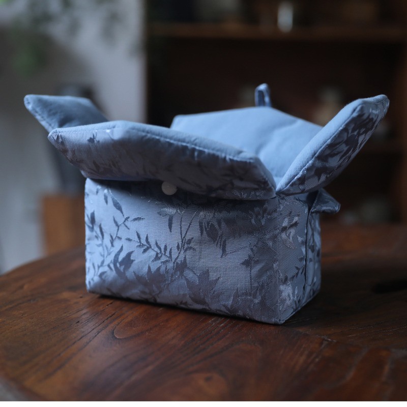 18cm Exquisitely Vintage Chinese Tea Set Storage Bag Thickened Shockproof Pouch