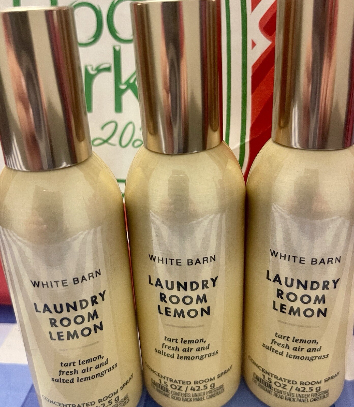 White Barn Laundry Room Lemon Concentrated Room Spray 1.5 oz Each Lot Of 3