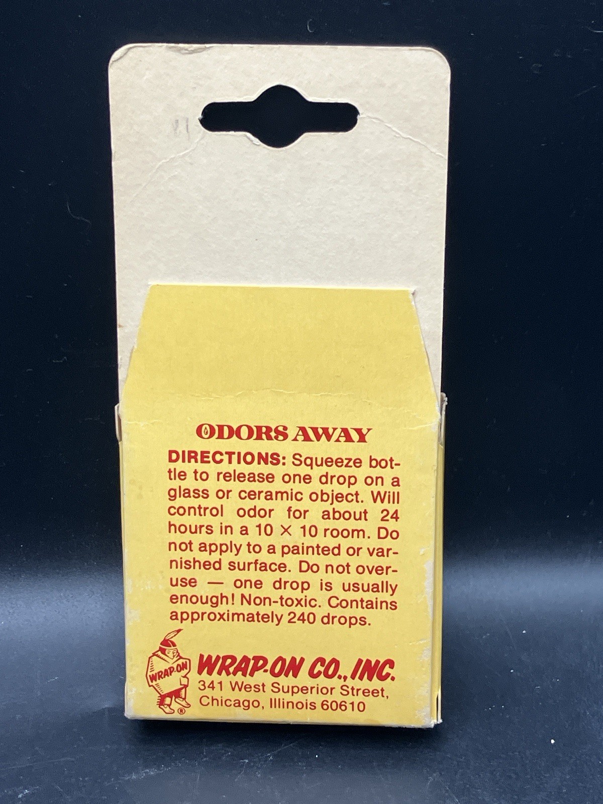 Vintage Odors Away Air Freshener Wrap-On Inc New in Box 15 ml 0.5 fl oz