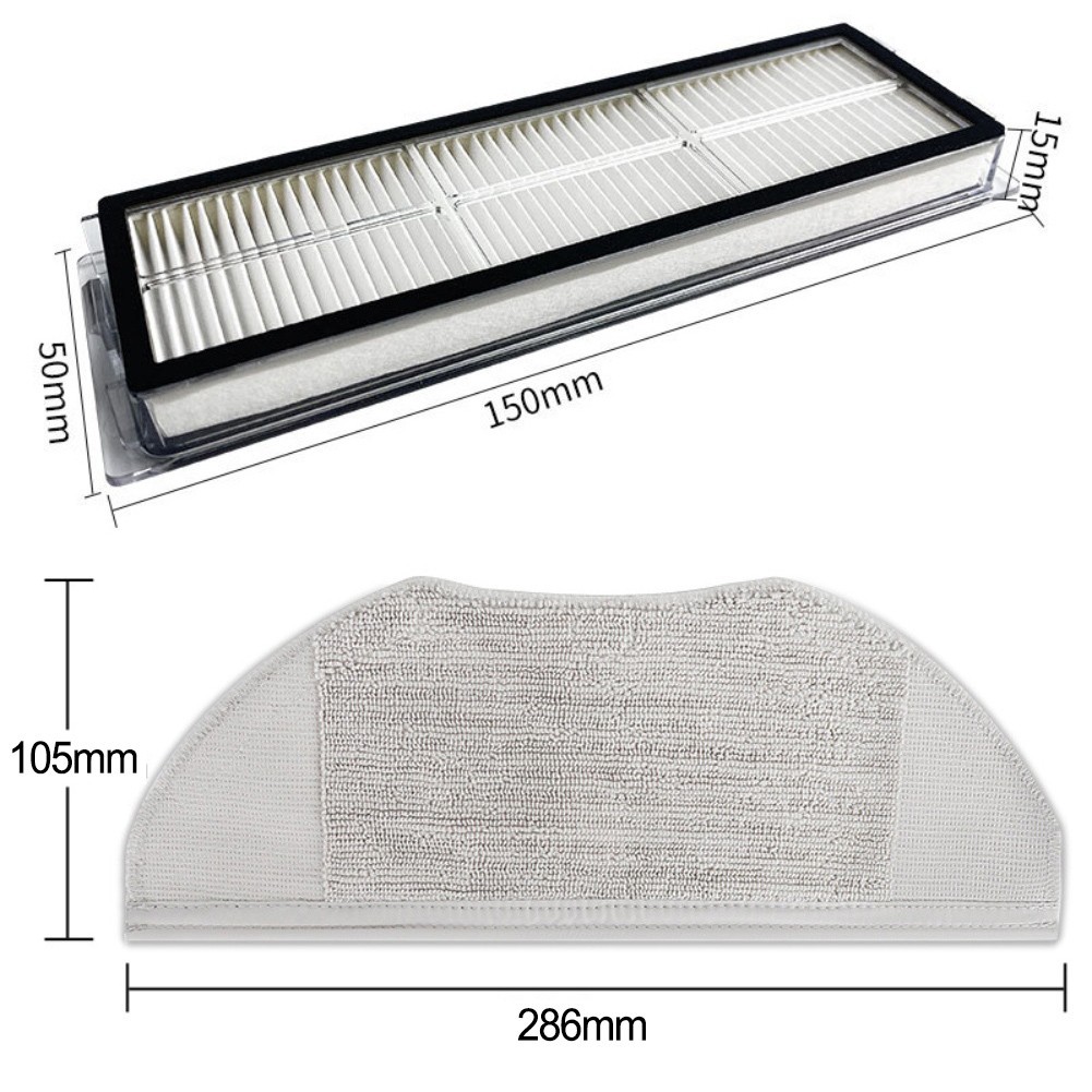 Replacement Side Brush HEPA Filter Mop Pads for Xiaomi Robot Vacuum S40 OV81