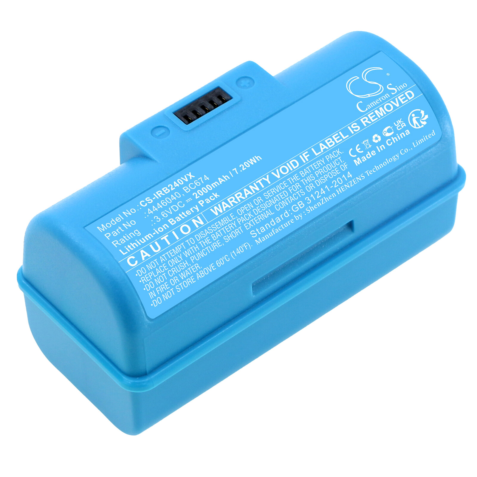 2000mAh Battery For iRobot Braava Jet Mopping Robot Braava Jet 240，241，244，245