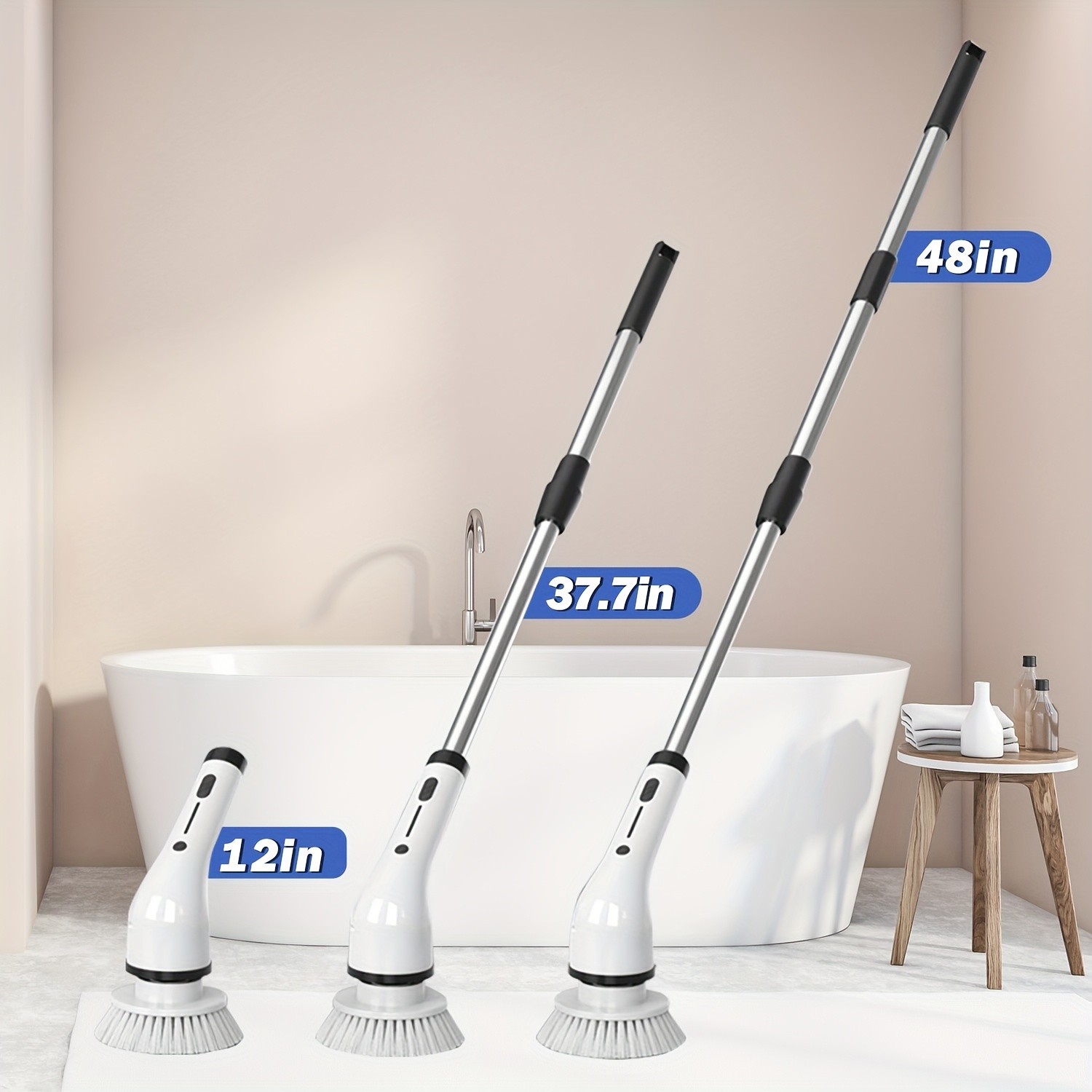 8 in 1 Electric Spin Scrubber for Bathroom, Tub, Tile, Kitchen FREE SHIPPING USA