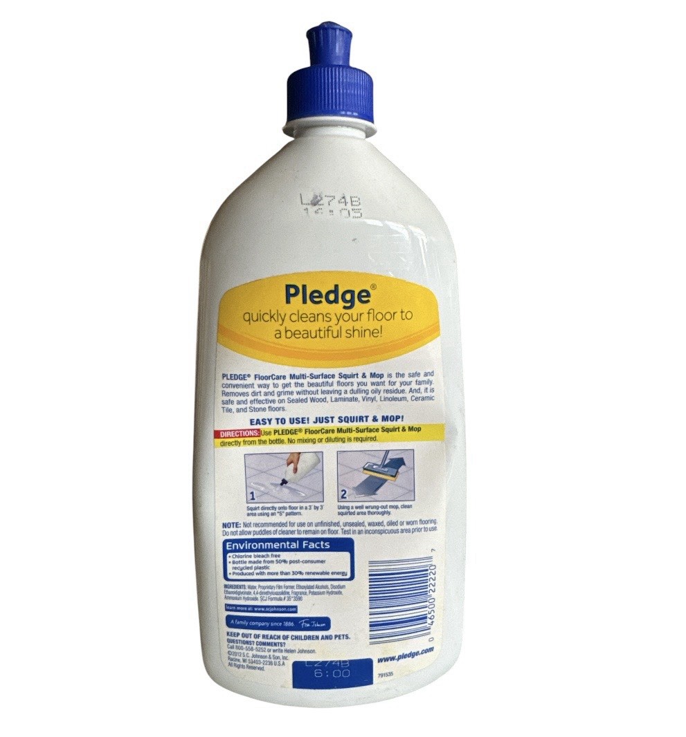 Pledge Floor Care Multi-Surface Squirt & Mop Citrus Scent 27 Fl Oz New