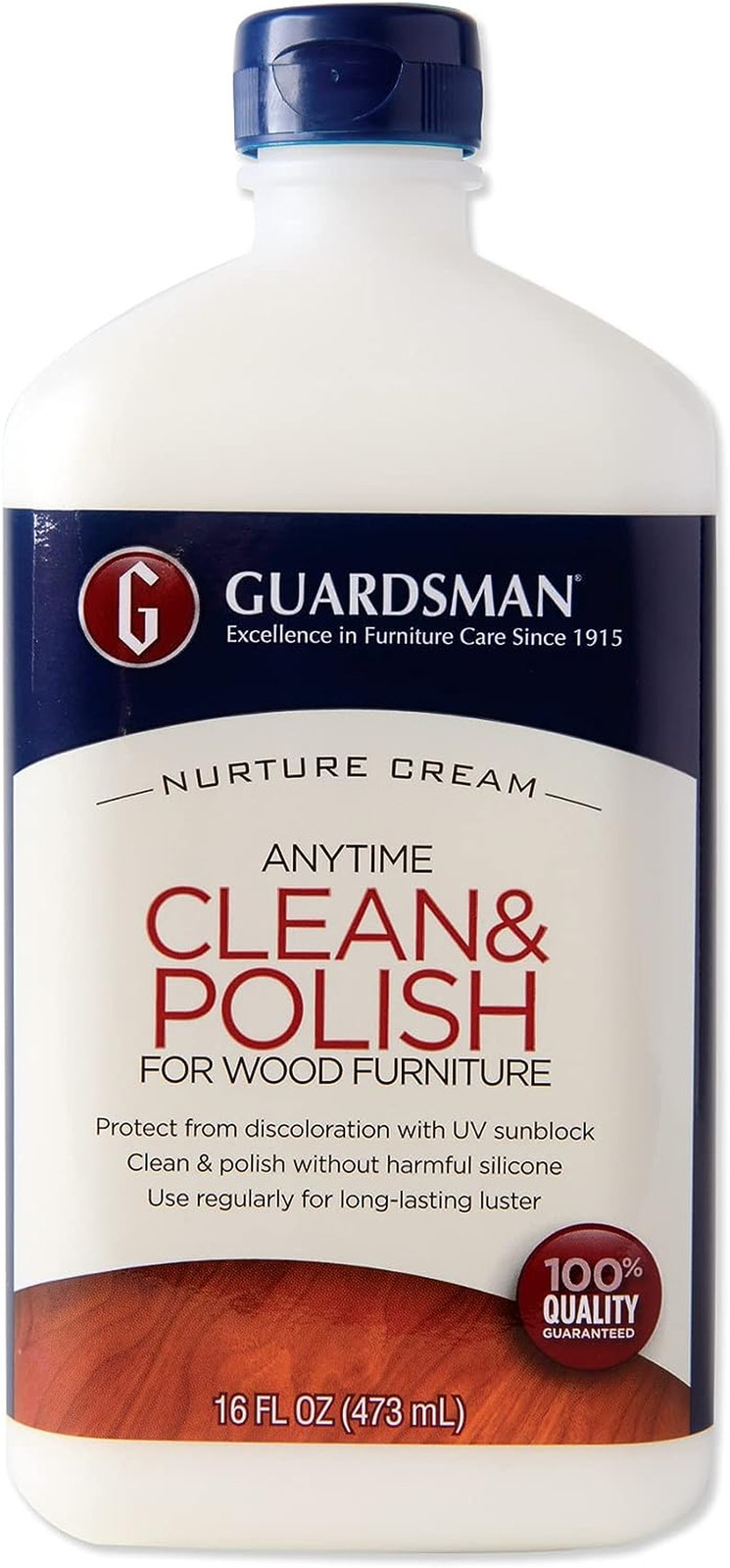 Clean & Polish for Wood Furniture – Cream Polish 16.9 Oz – Silicone Free, UV Pro