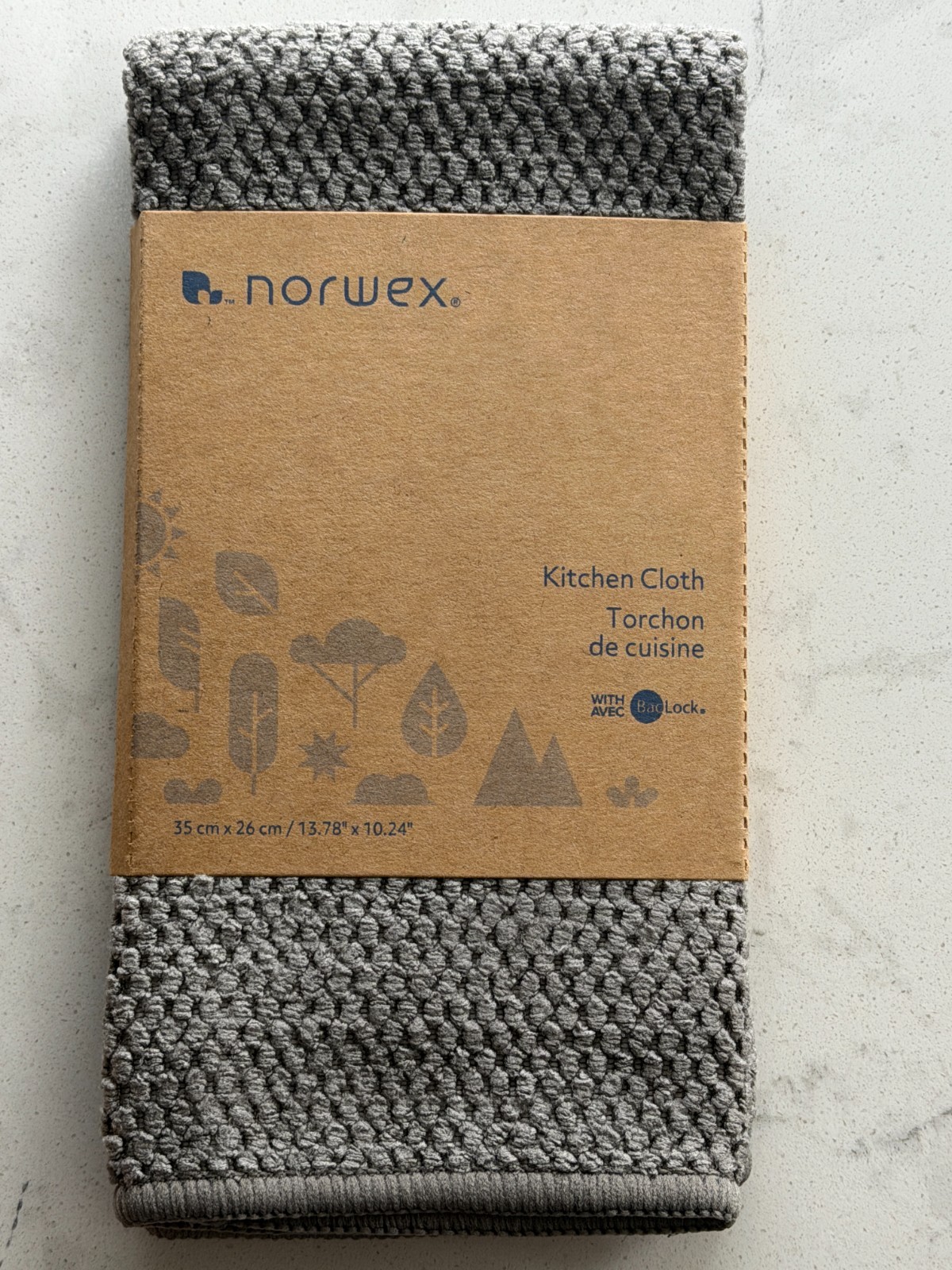 Norwex Channel Textured Kitchen Cloth – Mushroom (35cmx26cm / 13.78″×10.24″)