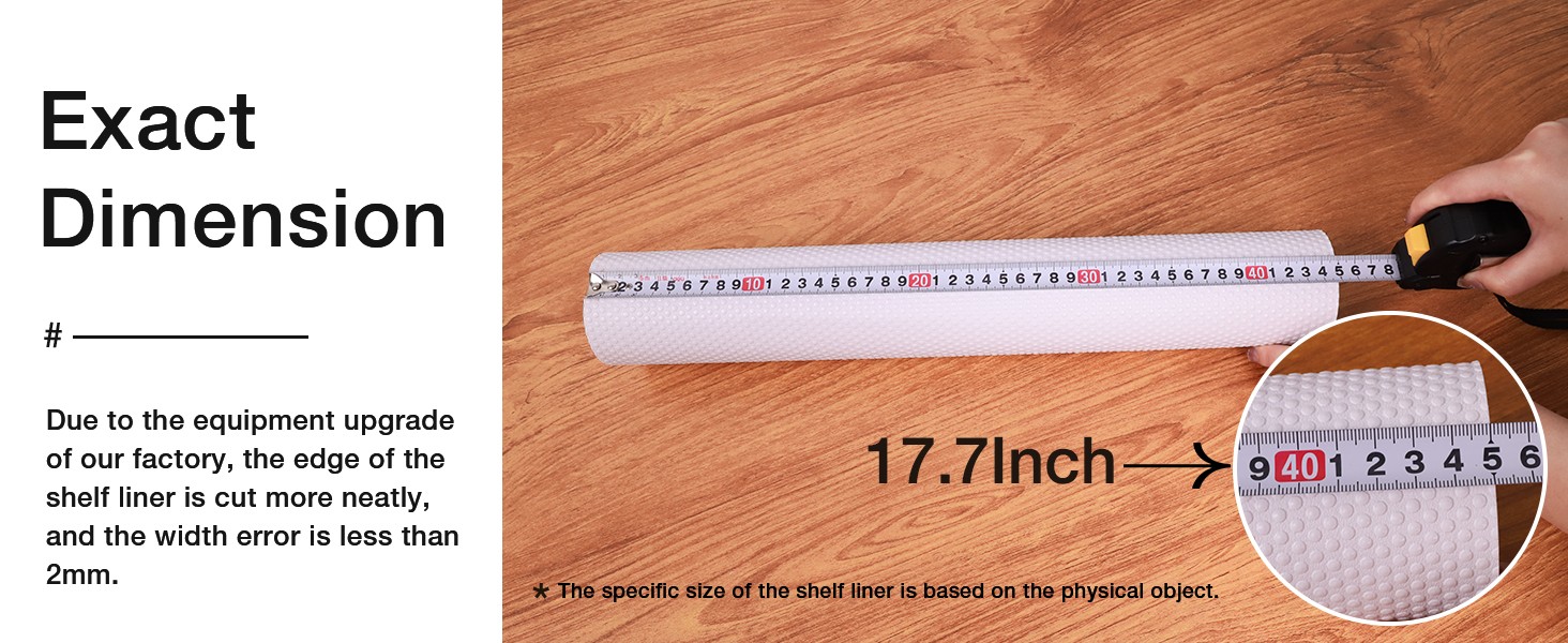 Shelf Liner 24 inch Wide – Waterproof Cabinets Liners, Non Adhesive, Easy to Cut