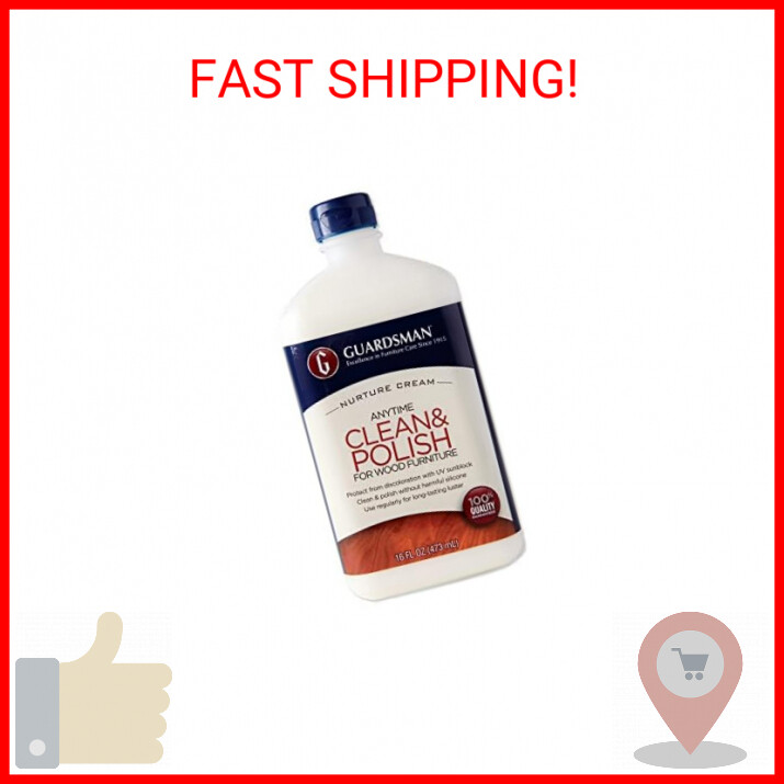 Guardsman Clean & Polish For Wood Furniture – Cream Polish 16.9 oz – Silicone Fr