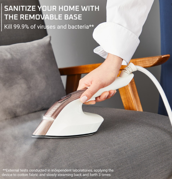Rowenta IXEO Vision All-in-One Iron and Steamer Cinnamon Pink QR1812