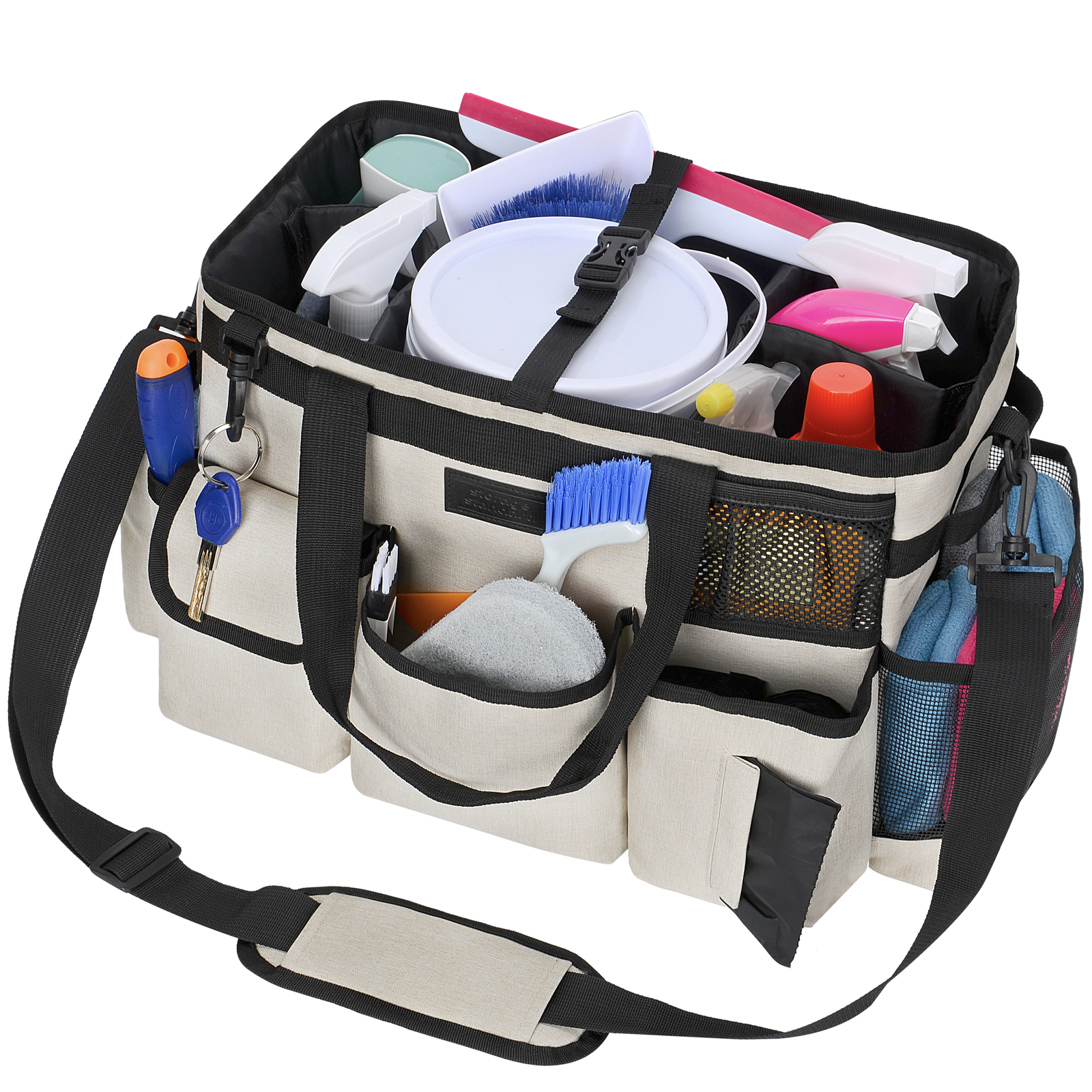 Cleaning Caddy Organizer with Handle for House & Bathroom Cleaning Supplies