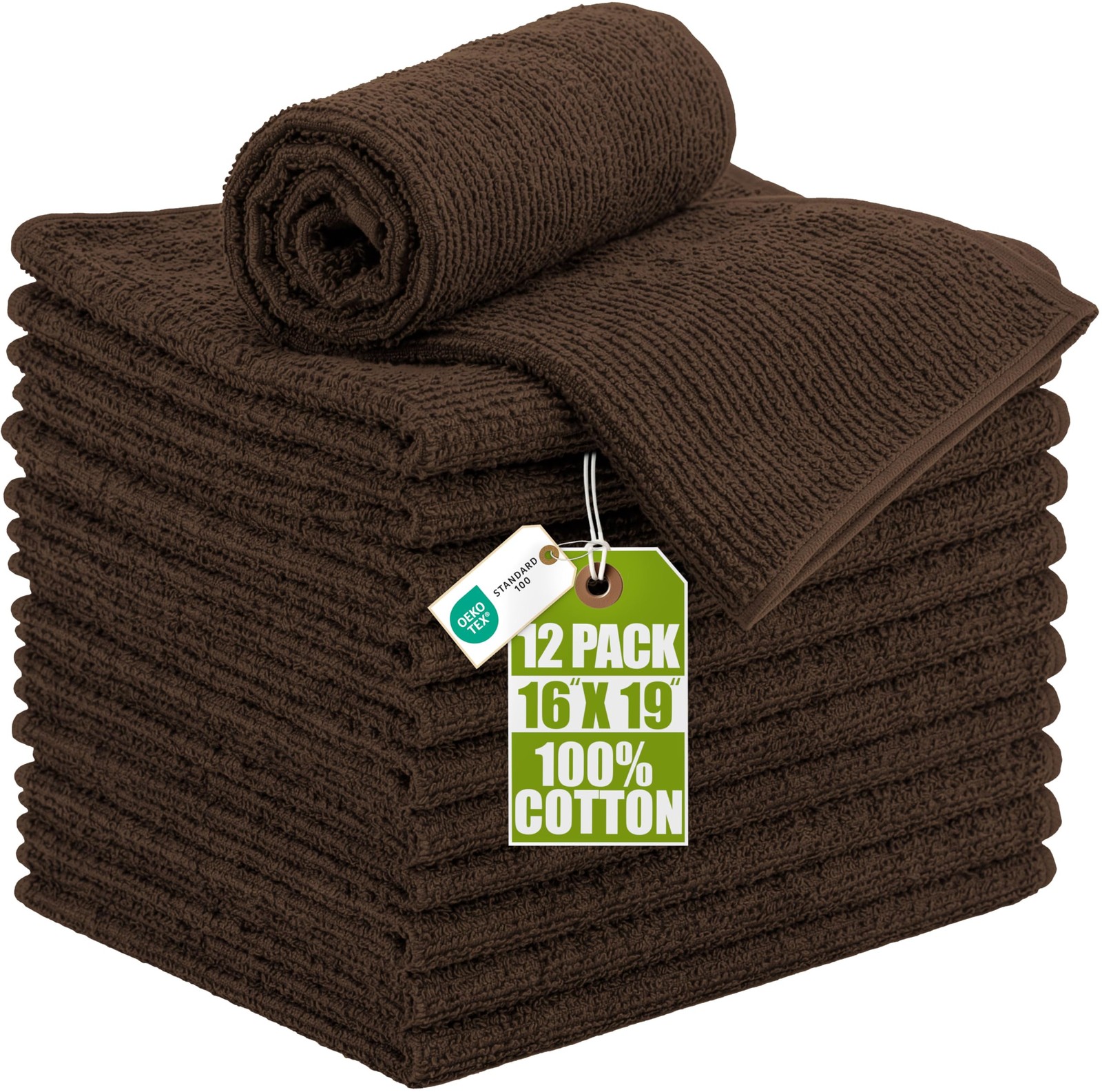 Kitchen Bar Mops 16 x 19 Inches, 100% Cotton Super Absorbent Ribbed Bar Towel…