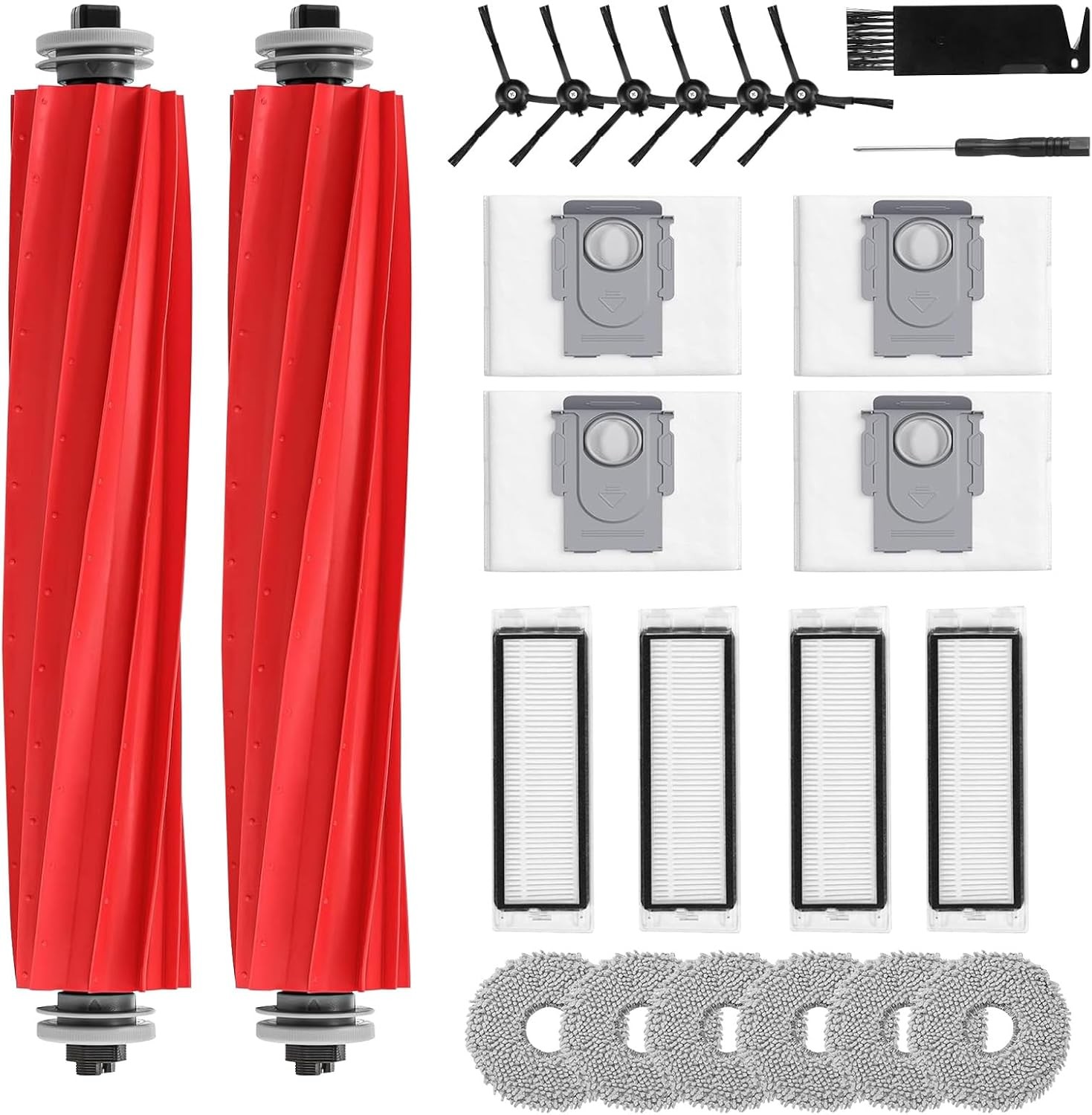 24 Pack Accessories for Roborock Q Revo【Not for Qrevo S/Pro/Plus/Max/Maxv/Master
