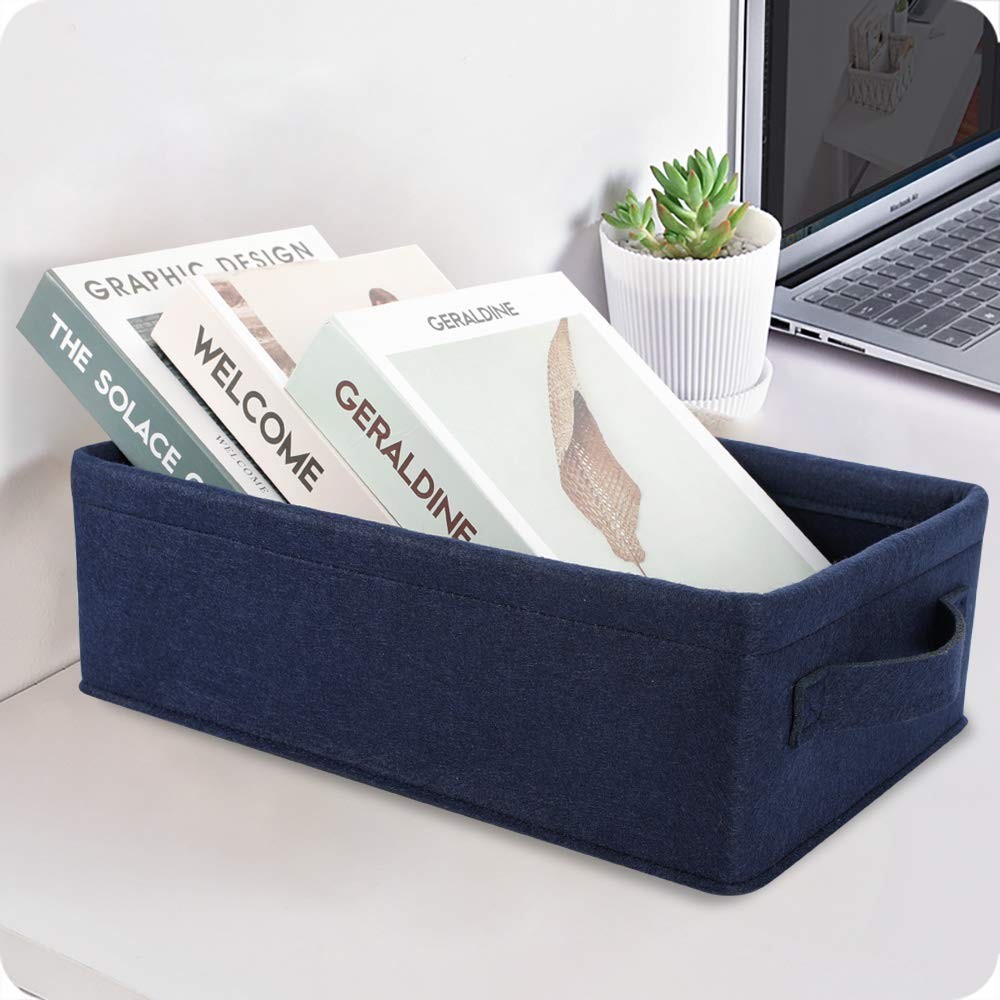 Navy Blue Storage Basket Bins Small Decorative Baskets Storage Cubes for Cell…