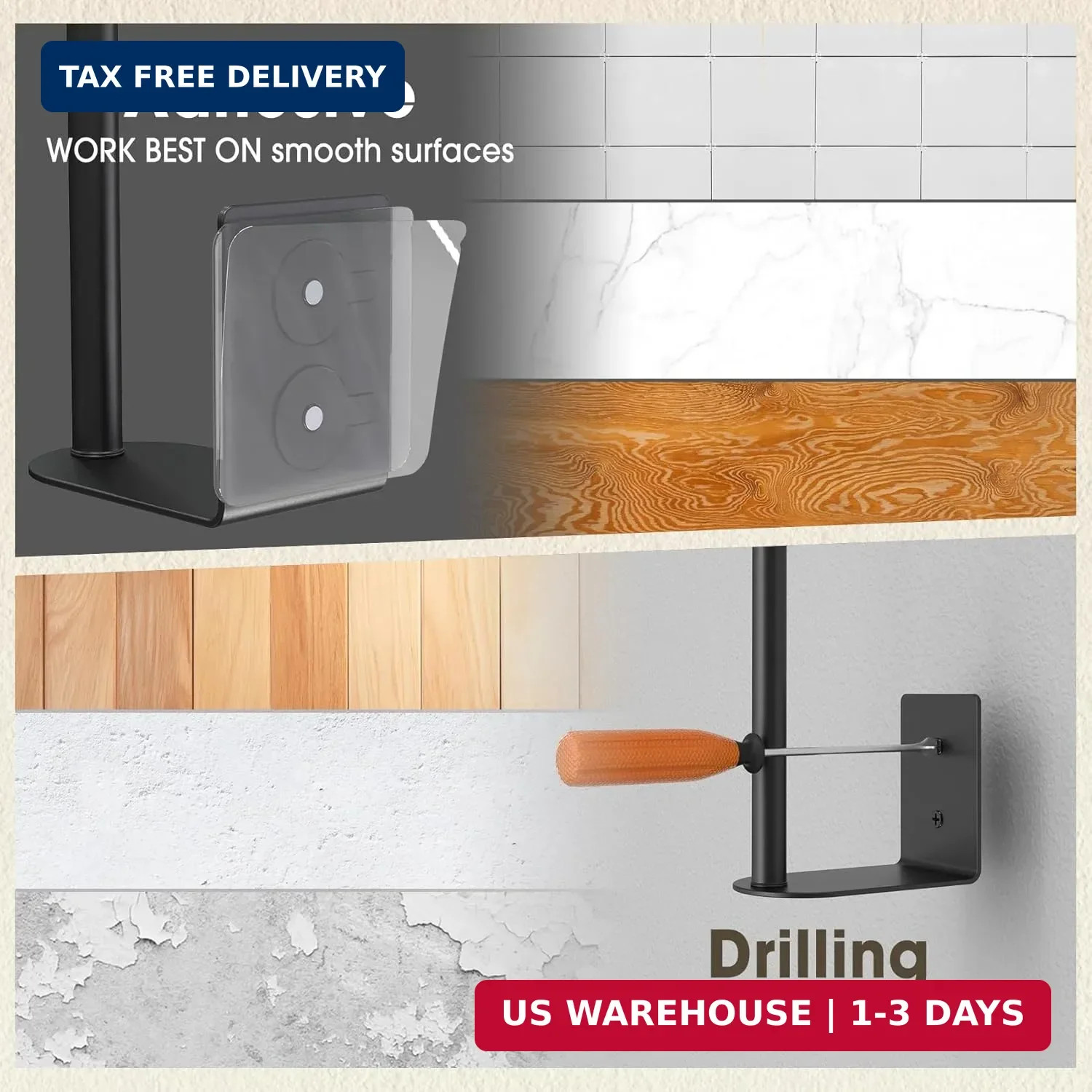 Durmmur 2-Piece Stainless Steel Lid Organizer with Strong Adhesive NO IMPORT TAX