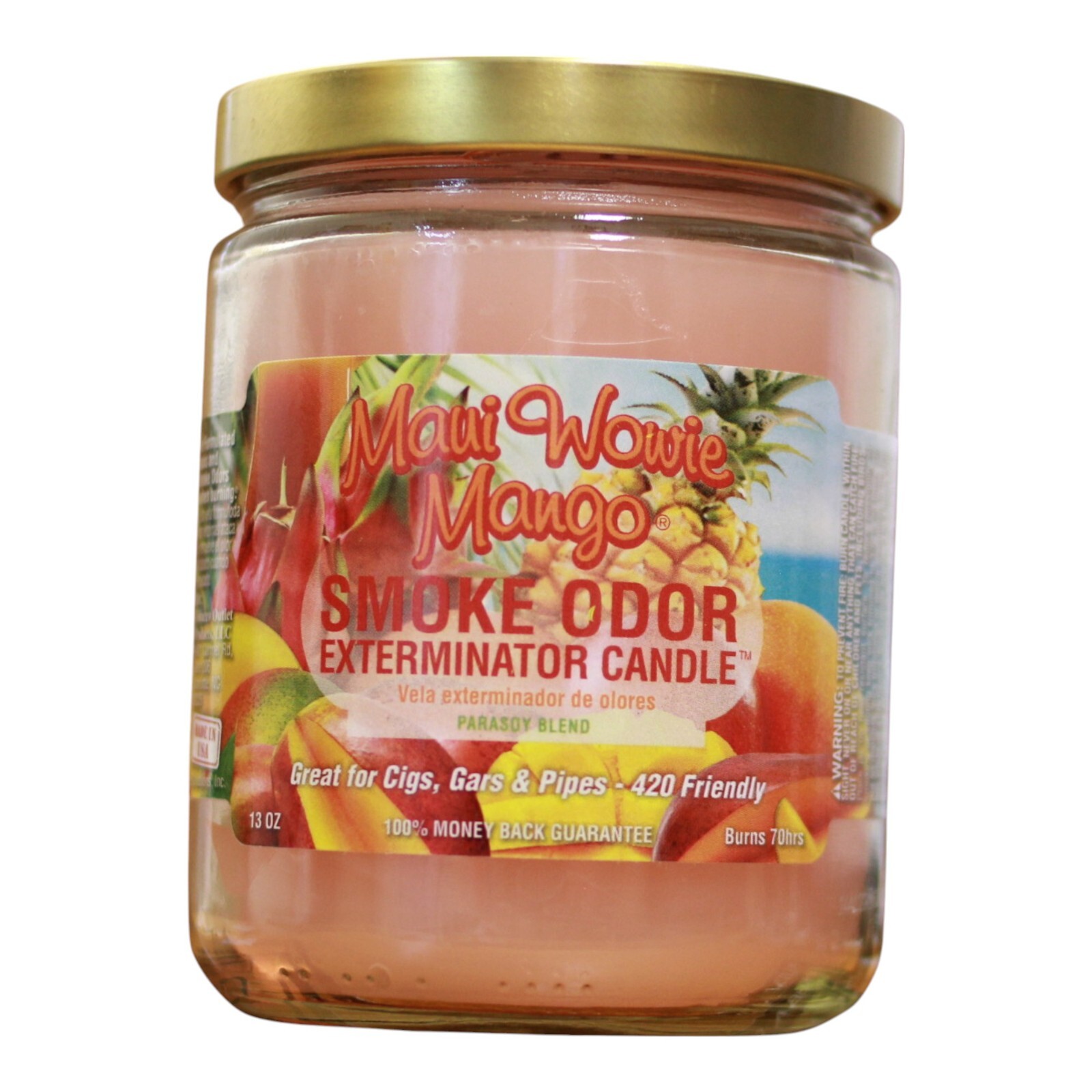 Smoke Odor Exterminator Maui Wowie Mango Long Air Freshener Jar Candle – 13 Oz