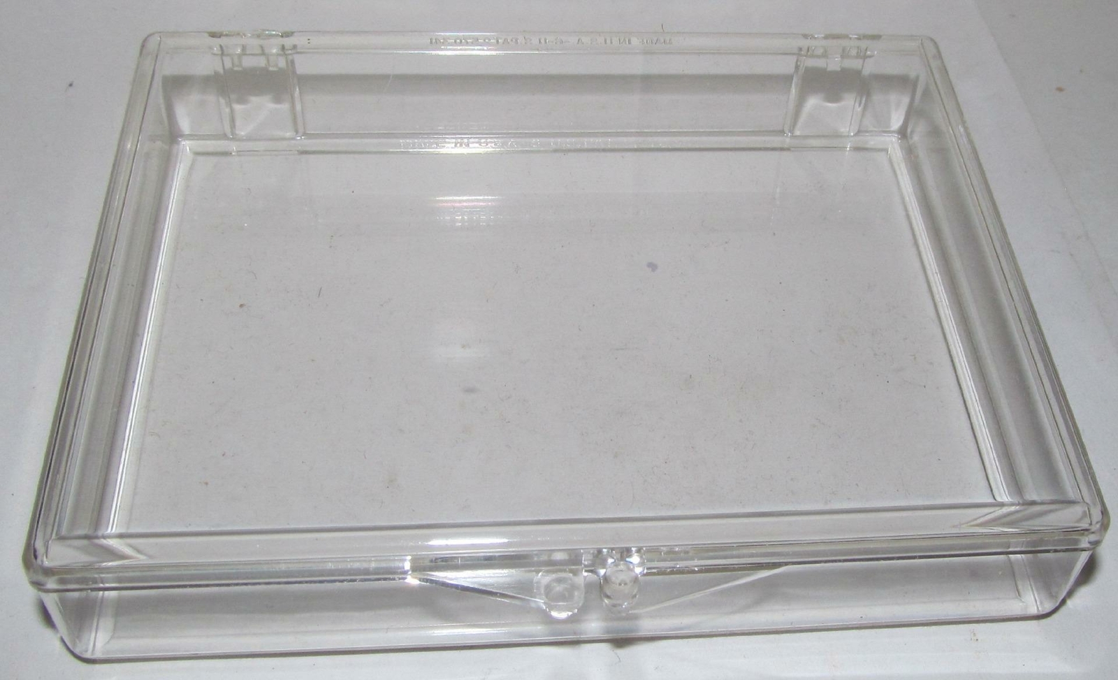 5 Clear Clamshell Acrylic Hard Plastic Parts Boxes ~ 4.5″ x 3.5″ x 0.75″ USA