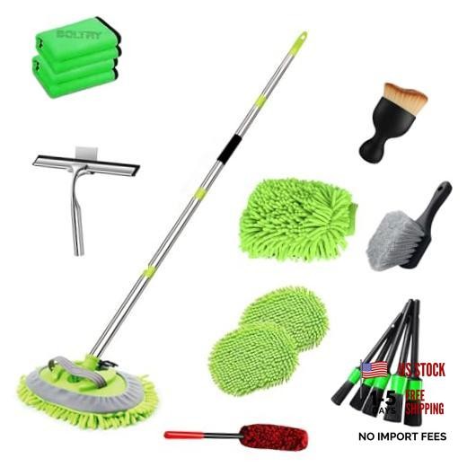 62″ Car Wash Brush Kit 20Pcs – Chenille Microfiber Wash Mop Mitt