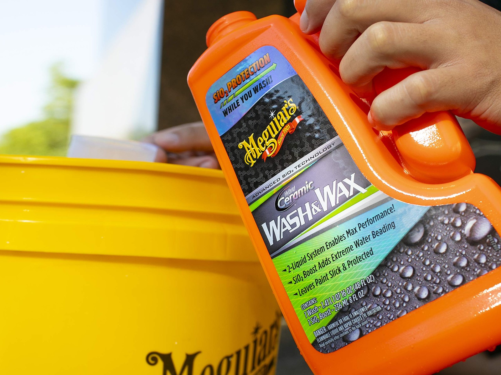 Meguiar’s Hybrid Ceramic Wash And Wax 48 Fl Oz Paint Protection Water Beading