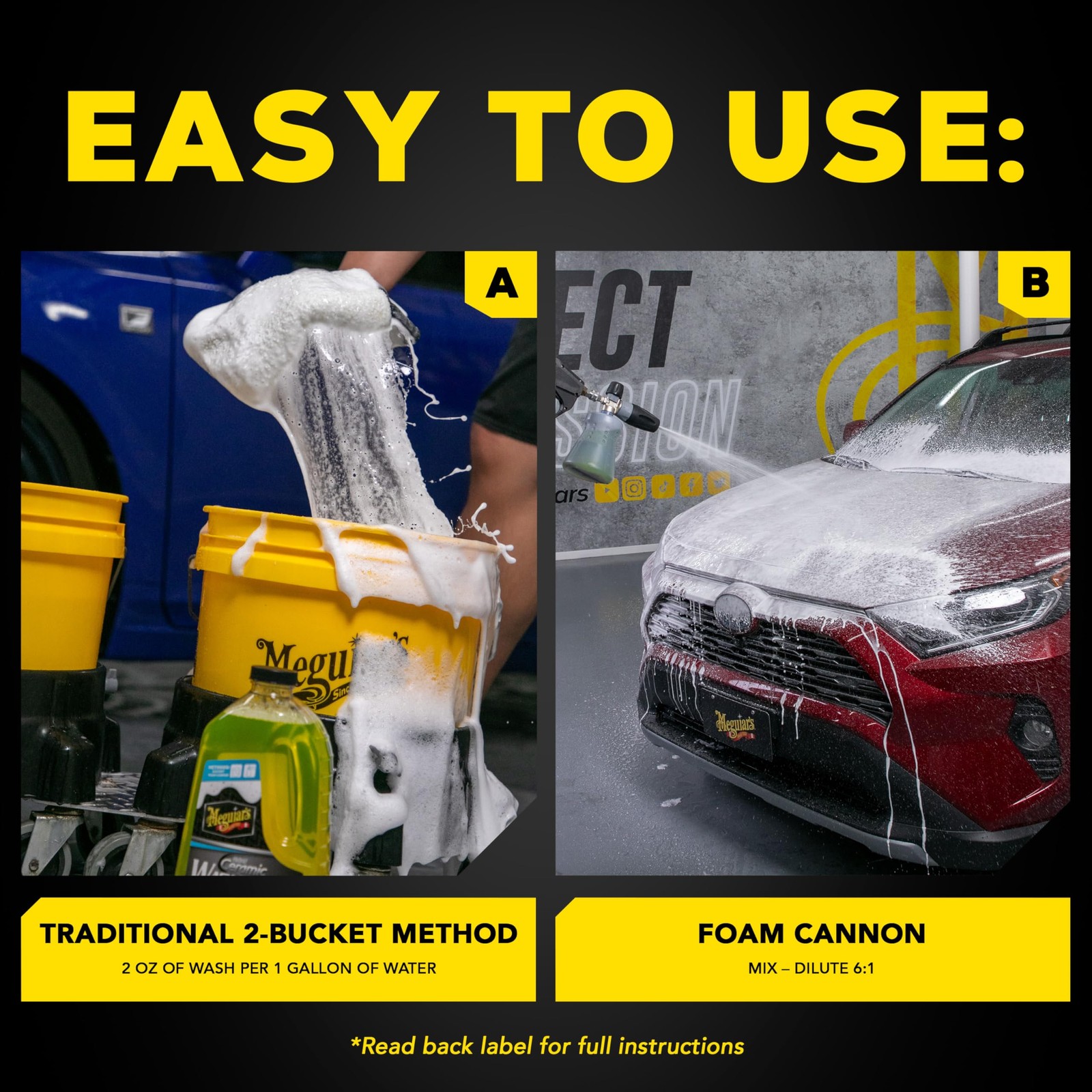 Meguiar’s Hybrid Ceramic Wash & Wax – Sophisticated Car 48 Fl Oz (Pack of 1)