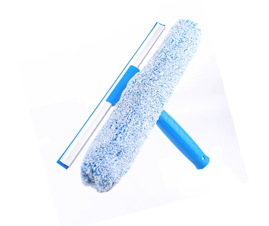 14 In 2-in Window Cleaner Squeegee & Scrubber Combi