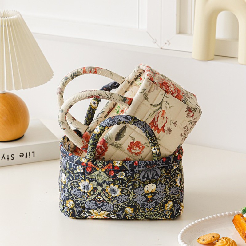 Flroal Fabric Storage Basket Storage And Organizing Basket Miscellaneous Basket.