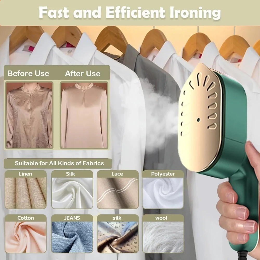 Mini Steam Iron Portable Electric Steamer for Clothes Home Travel