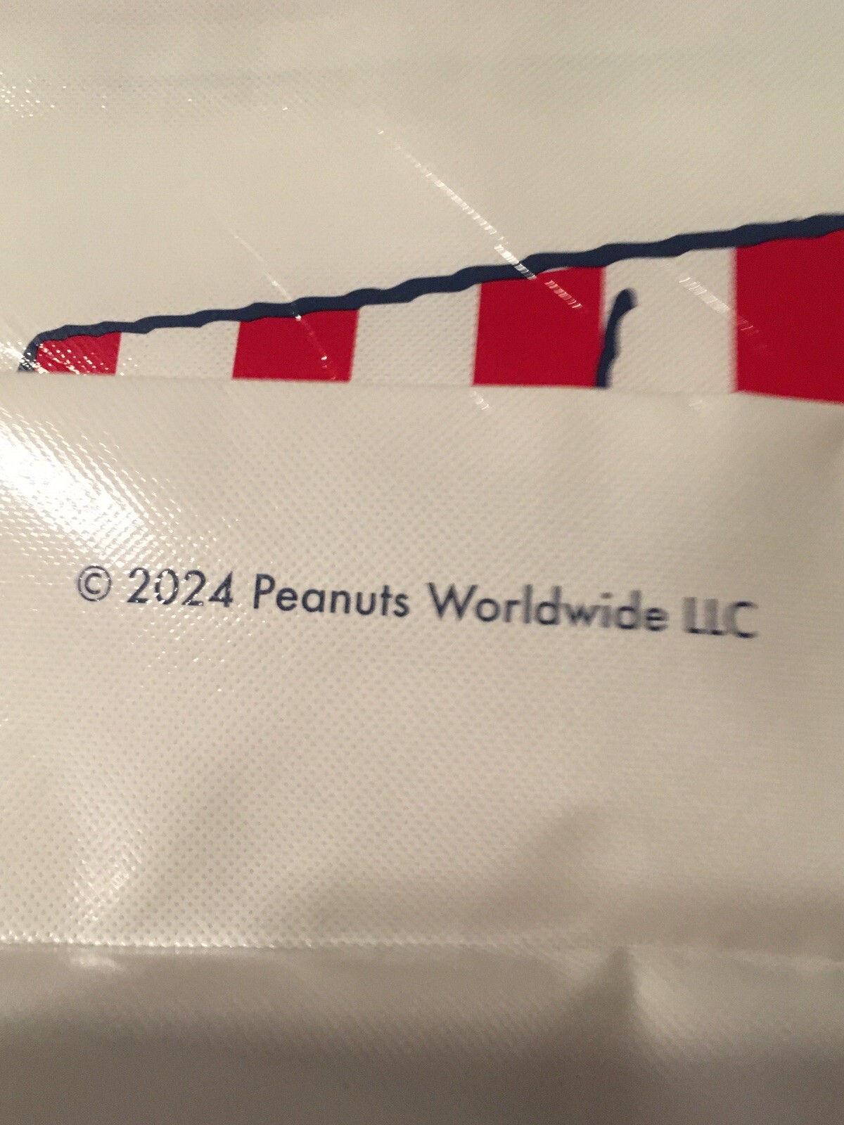 PEANUTS American Patriotic Set 2 SNOOPY Reusable SHOPPING BAGS 19.5 X 17.5” NWT