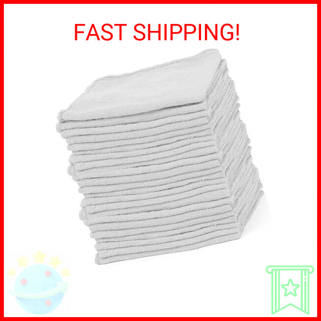 SupremePlus Auto Mechanic Shop Towels – 100% Cotton Commercial Grade Rags for Cl