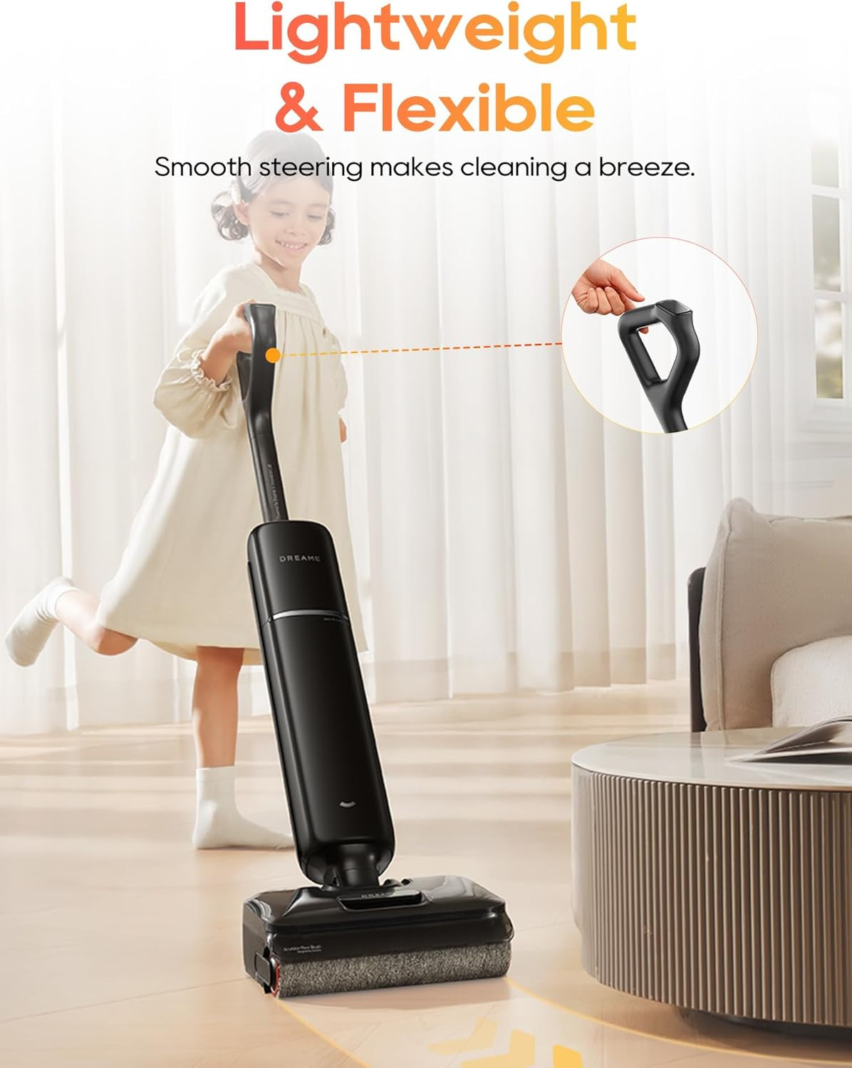 Aero Wet Dry Vacuum Mop – Self-Cleaning, Pet-Friendly, 35 Min Runtime