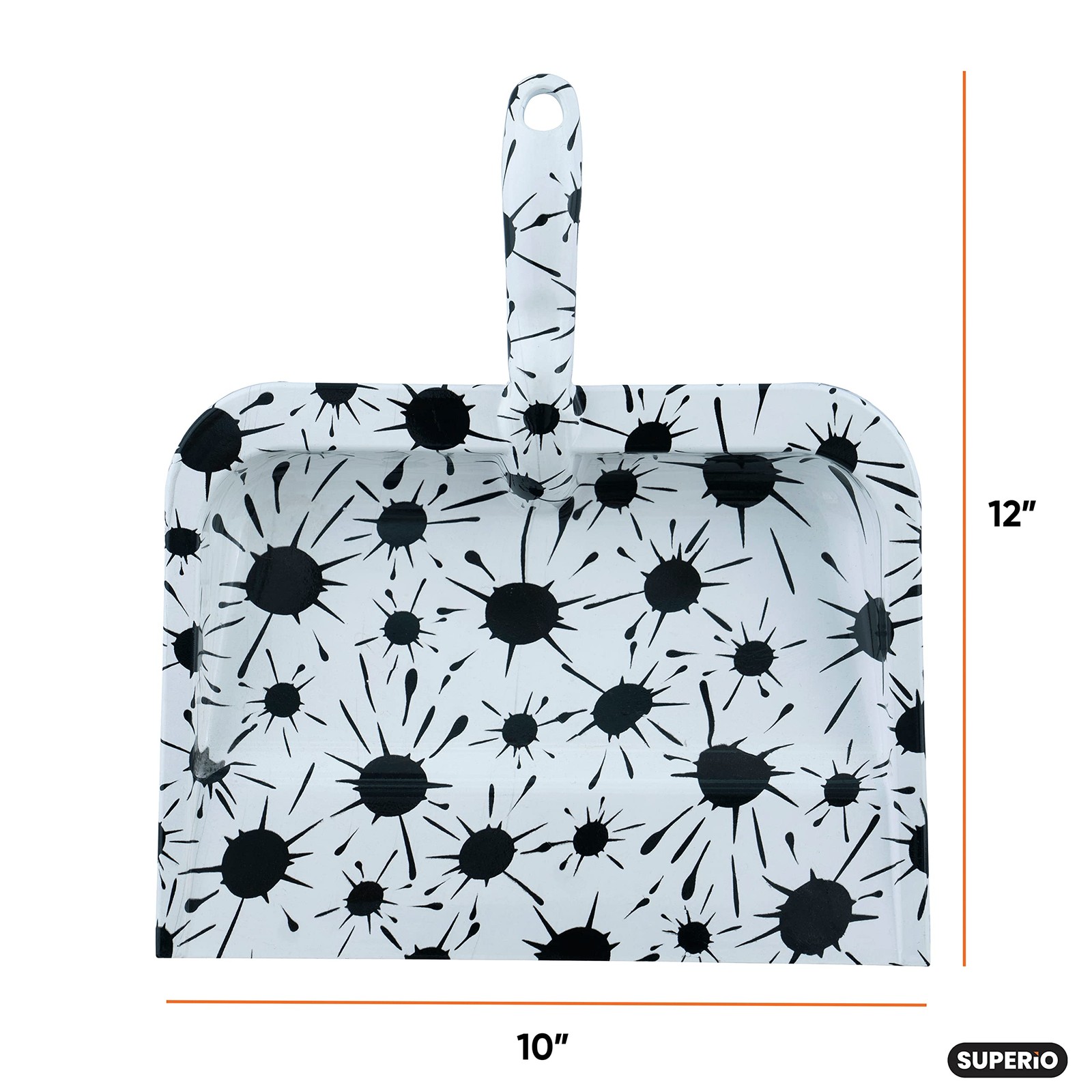 Splash Design Dustpan, Black and White Splash Print Heavy Duty Dustpan for Ho…