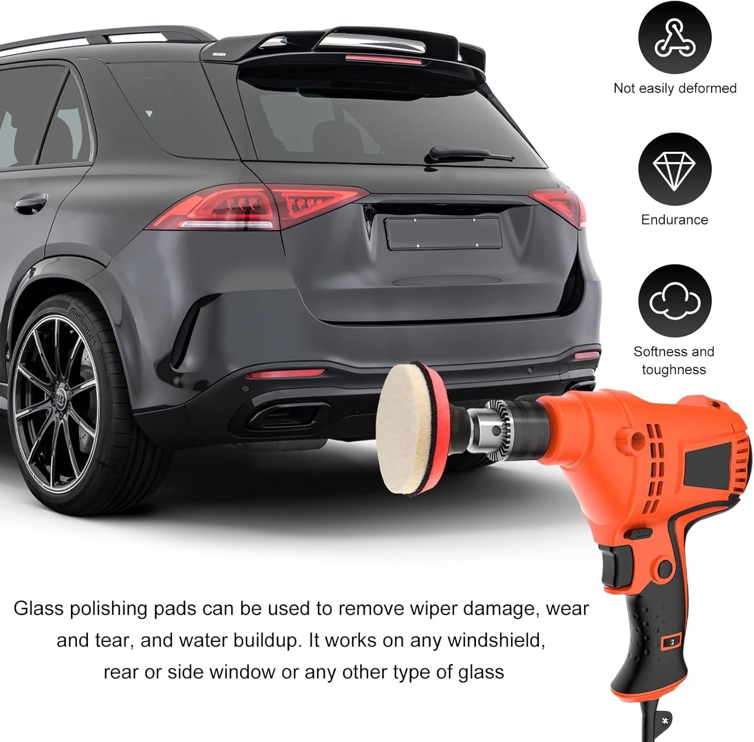 10 PCS Glass Polishing Kit, Windscreen Glass Scratch Removal Kit with 100g Ce…