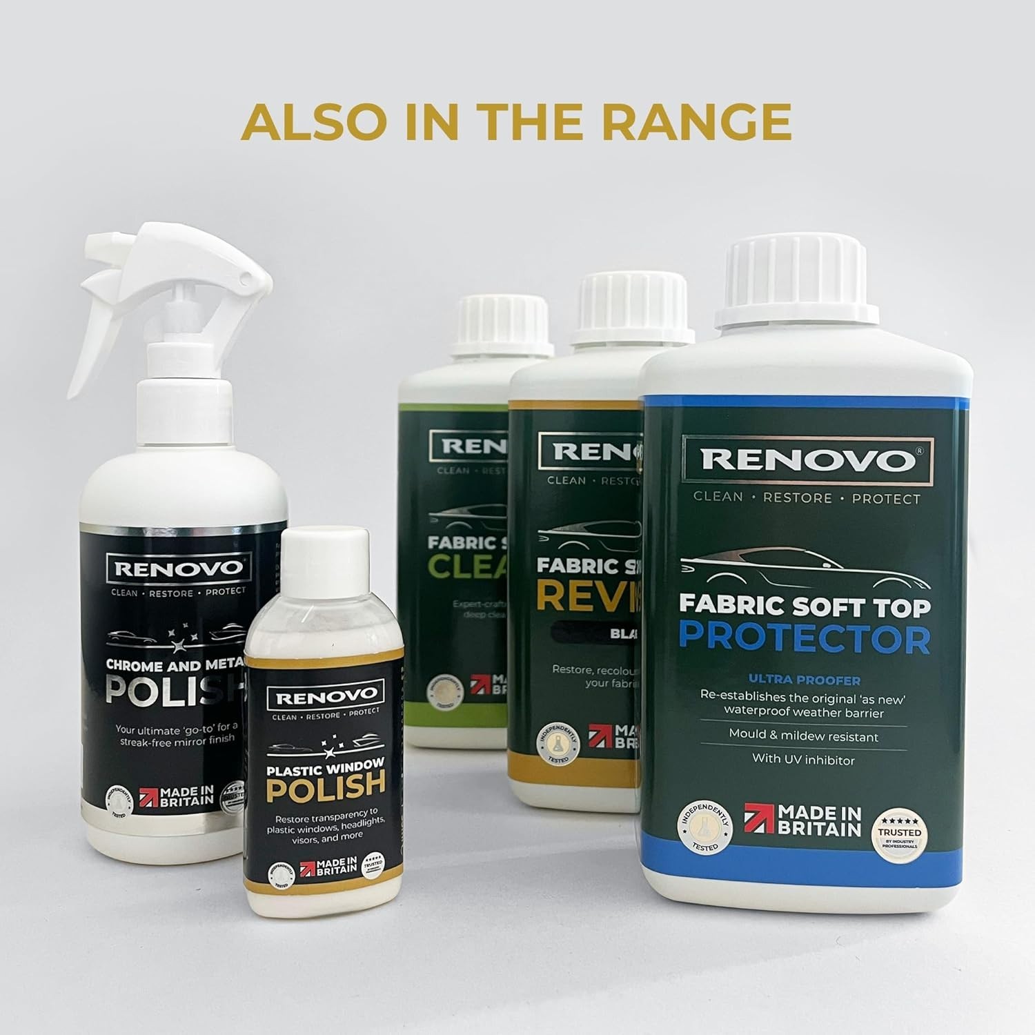 500ml Water-Based Fabric Cleaner for Convertible Soft Tops – Easy Application