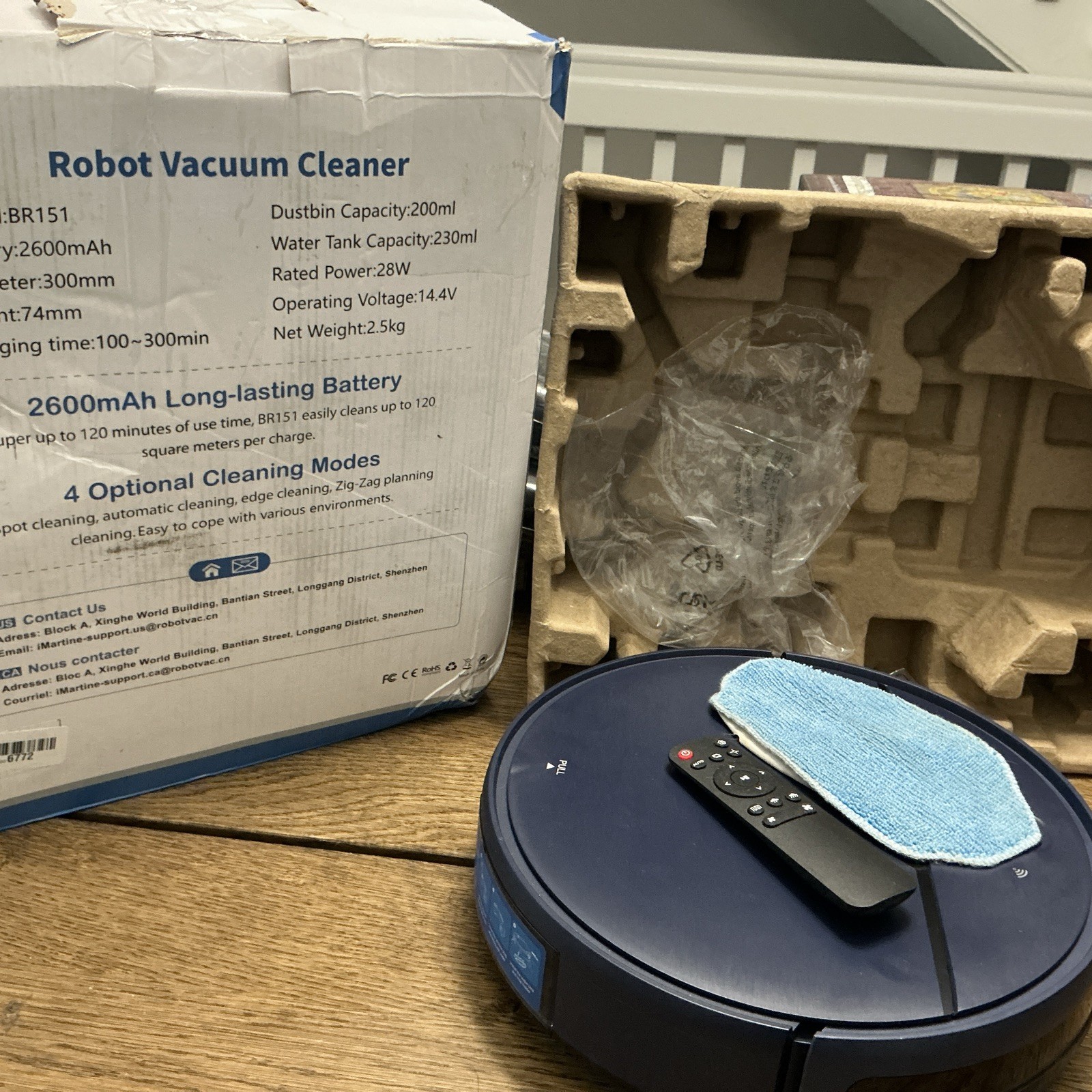 BR151 – Robot Vacuum Cleaner, 2 in 1 Robot Vacuum – READ