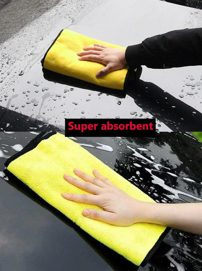 1pc 60×30cm Absorbent Double-Sided Car Wash Towel – Auto Cleaning Cloth – NEW