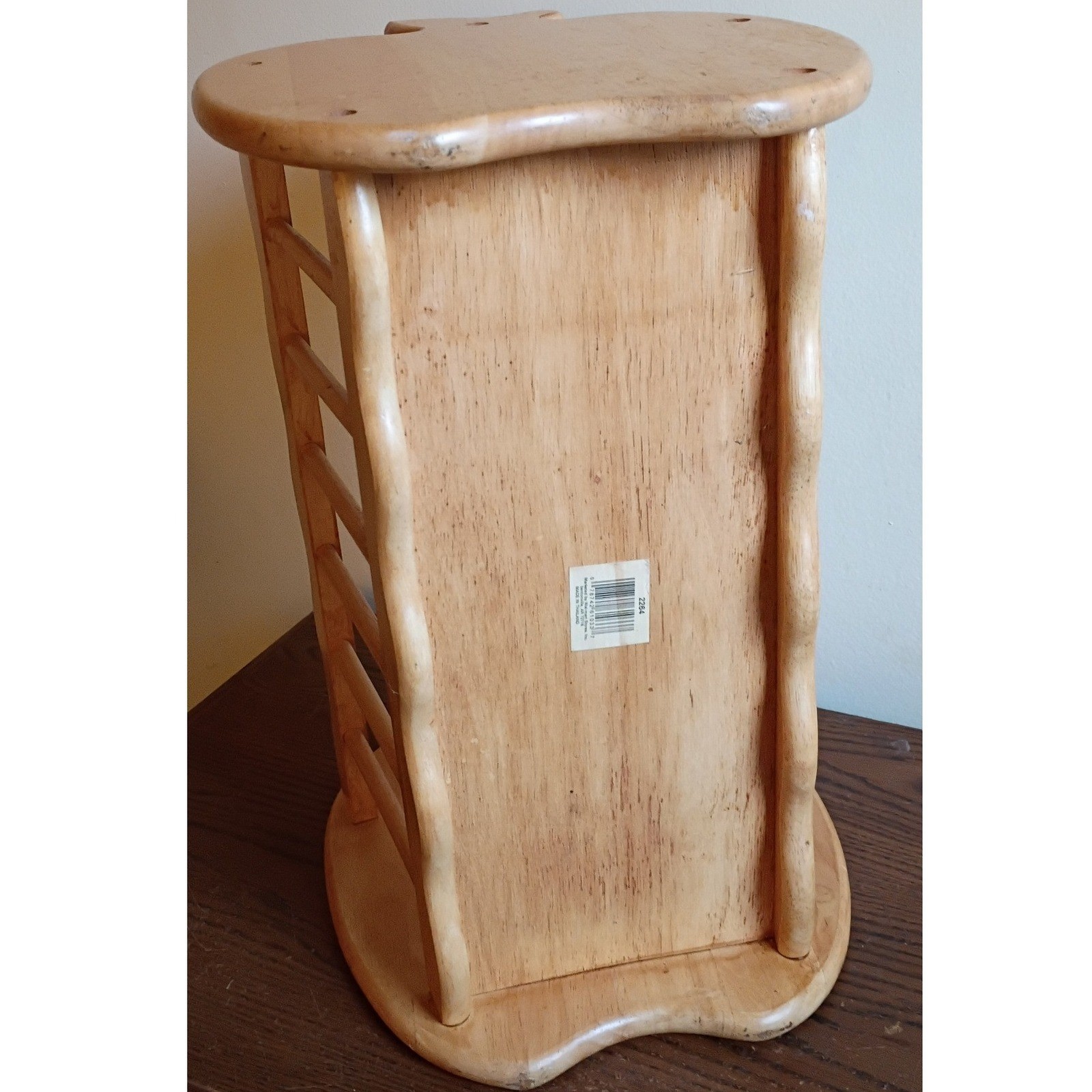 Vintage Apple Shaped Wooden Magazine Rack Floor Holder Rustic Country Decor