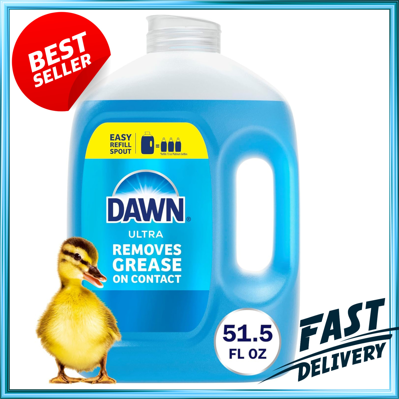Dawn Ultra Original Dish Soap Refill Jug Large Size 51.5 oz