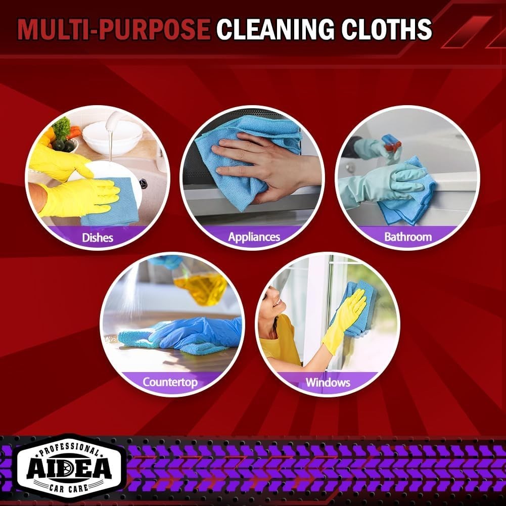 Eco-Friendly 150PK Microfiber Cloths – Soft Lint-Free Rags for All Purposes