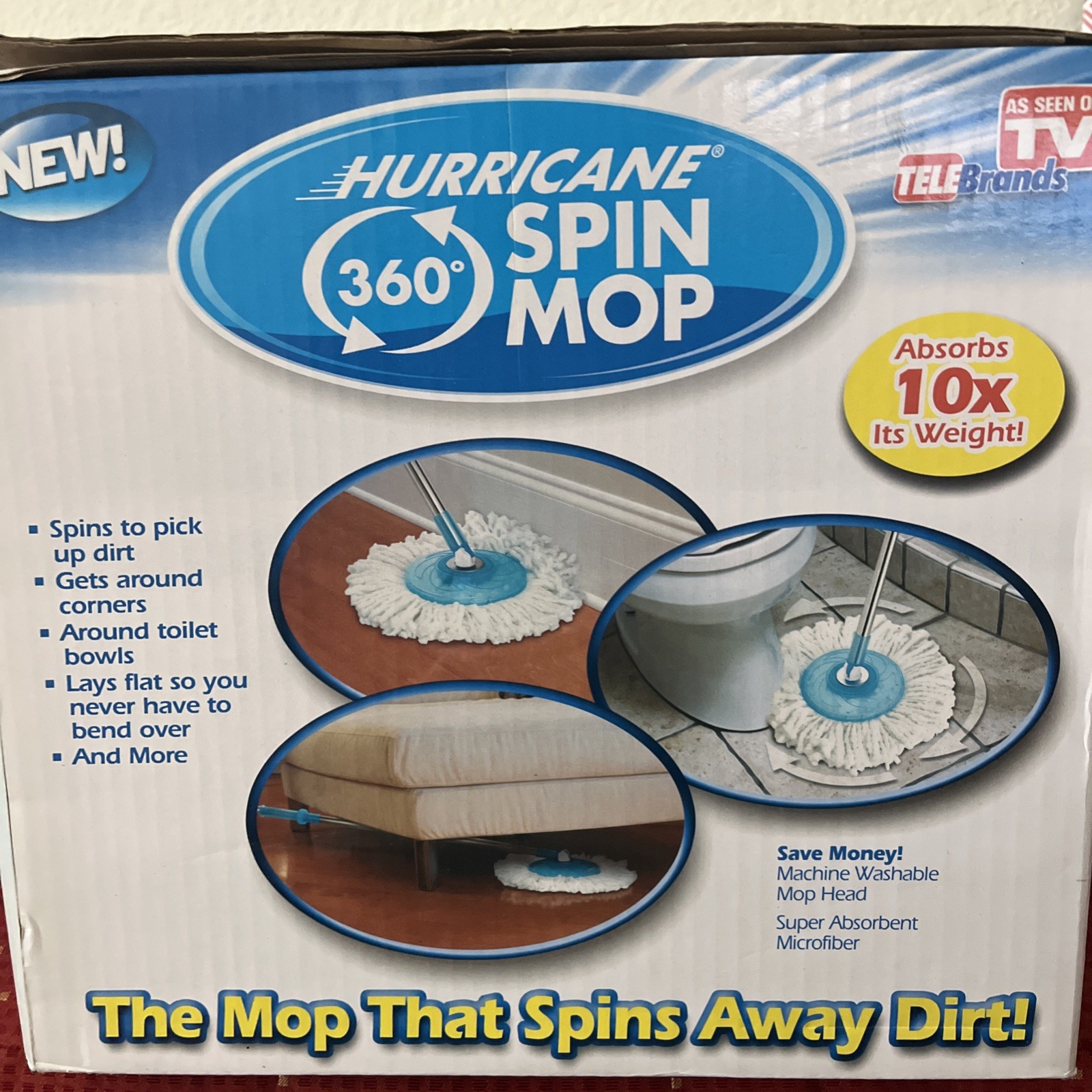 Hurricane Spin Mop Home Cleaning System by BulbHead, Floor Mop with Bucket