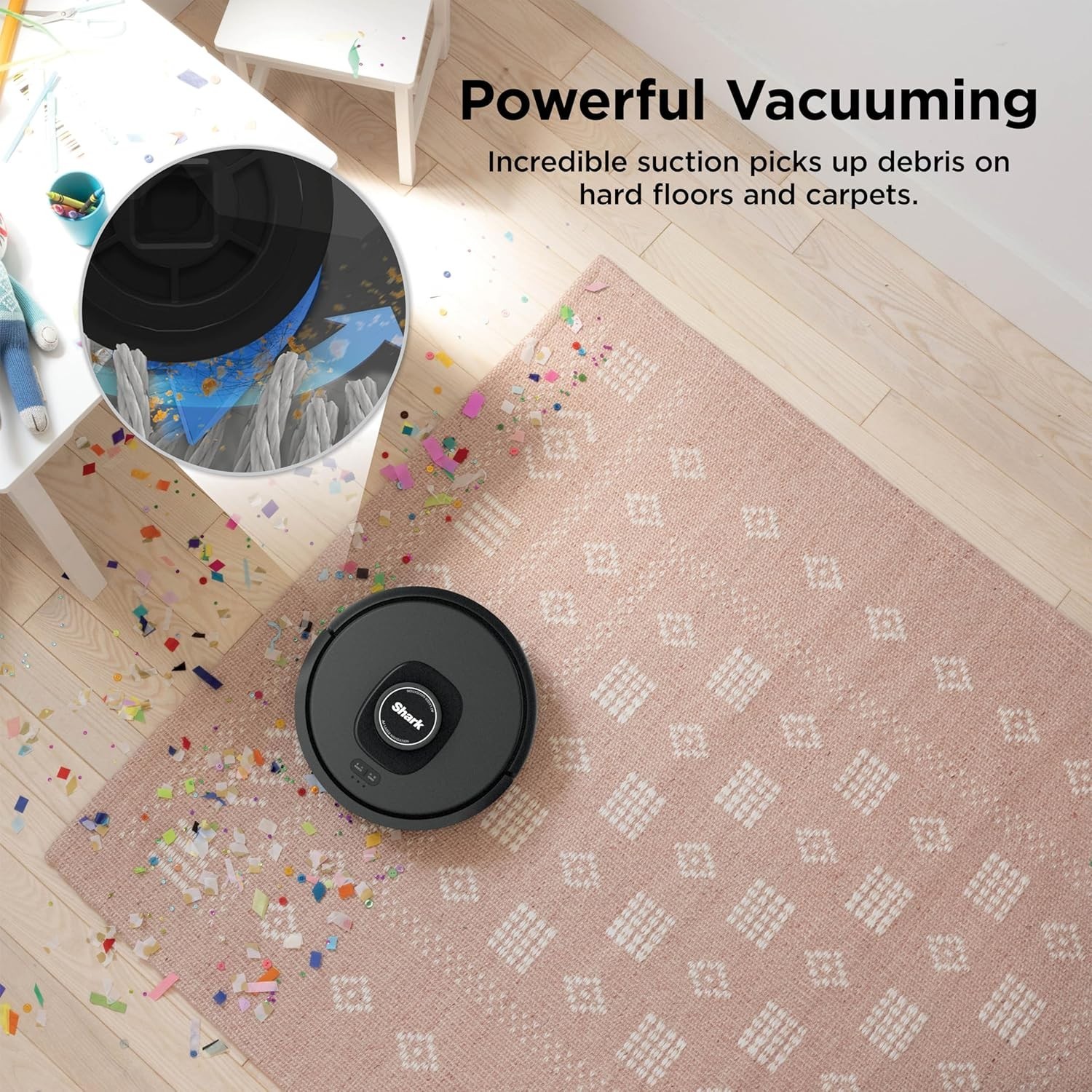 Shark AV2501S Robot Vacuum 30-Day Self-Empty Base AI Mapping Great for Pet Hair
