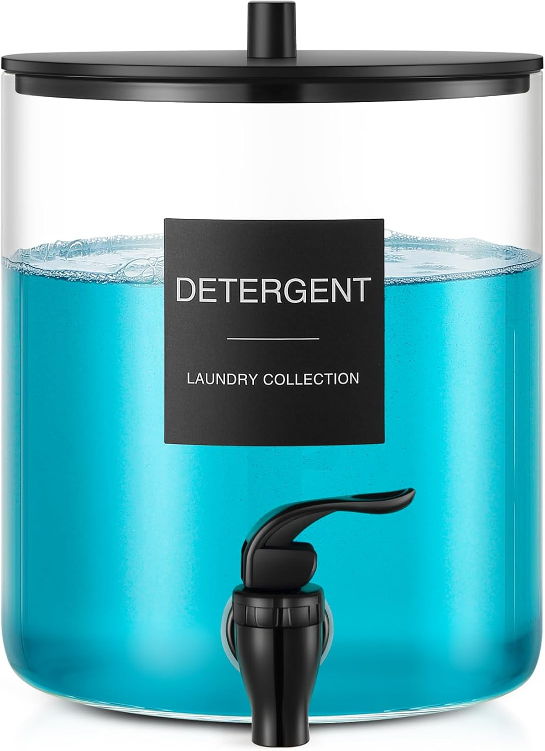 Glass Laundry Detergent Dispenser, 128 Oz / 3.5L Fabric Softener Dispenser for L