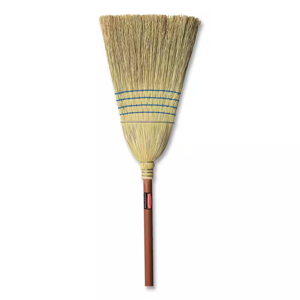 Giant Commercial Corn Broom 38 Inch Sweeping Width Heavy Duty Use Straw Cleaning