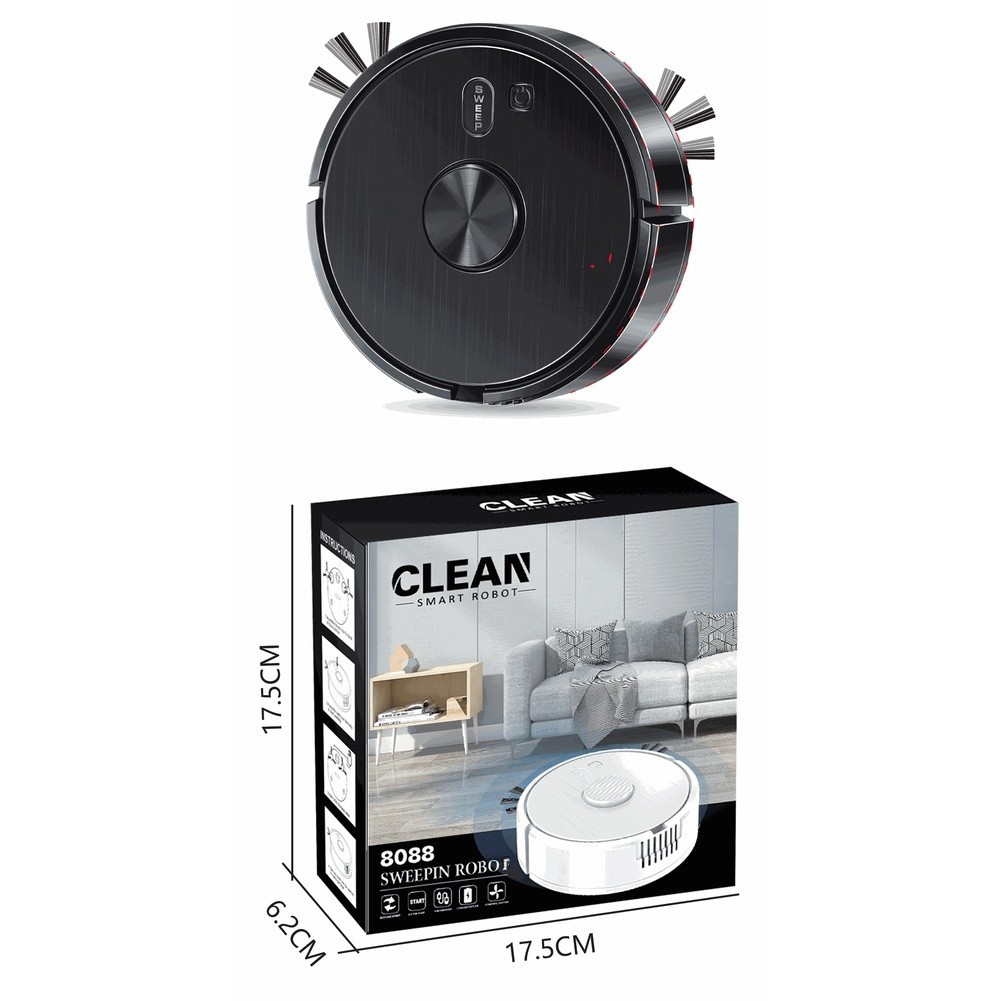 18cm Diameter For MINI Robot Vacuum 3 in 1 Sweep Mop USB For Small Homes