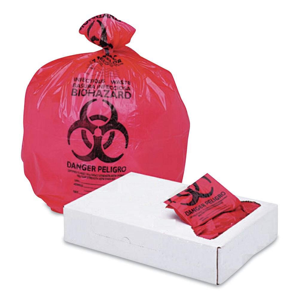 Boardwalk IW3339R Linear Low Density Trash Can Liners – Red (150/Carton) New